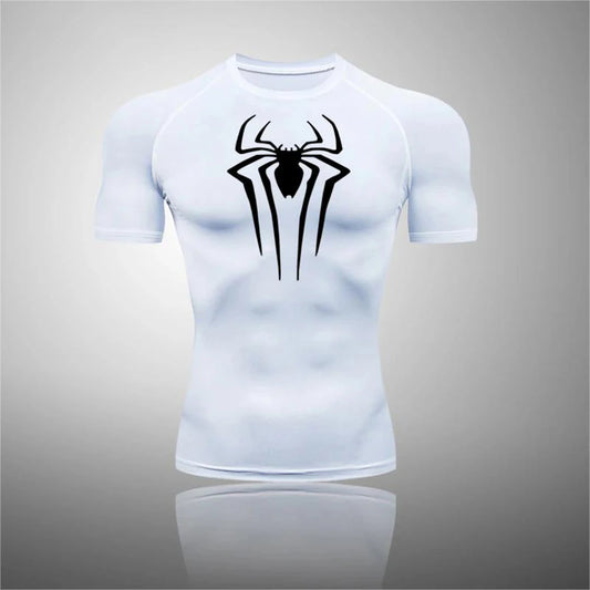 Men'S UPF 50+ Long Sleeve Compression Shirts Printed Water Sports Rash Guard Quick Dry Base Layer Athletic Workout Shirt